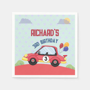 Guardanapo De Papel Tema de Aniversário do Race Car Racing