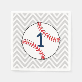 Guardanapo De Papel Tema de beisebol primeiro Aniversário Napkins