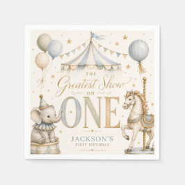 Guardanapo De Papel Tema de carnaval retrô menino 1º aniversário