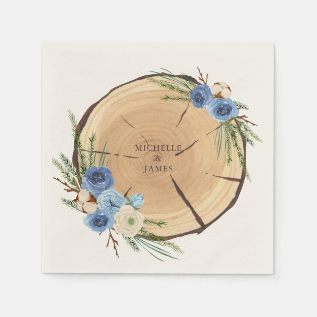 Guardanapo De Papel Tema de Casamento Rustic Woodland (Frente)