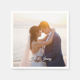 Guardanapo De Papel Tema de Convite de Casamento Romântico Moderno Ele