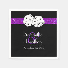 Tema de Dice Casada de Las Vegas Roxo Faux Glitter