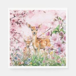 Guardanapo De Papel Tema de Festa de Animais da Floresta de Primavera