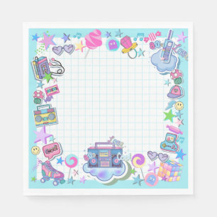 Guardanapo De Papel Tema de festa de aniversário de anos 80