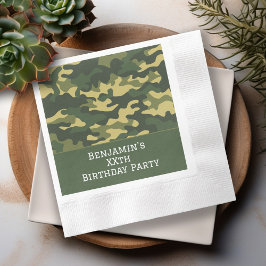 Guardanapo De Papel Tema de Festa de aniversário de camuflagem militar