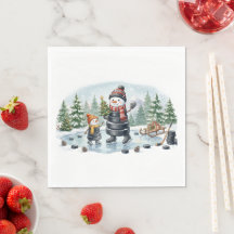 Tema de Festa do Boneco de Neve de Hóquei