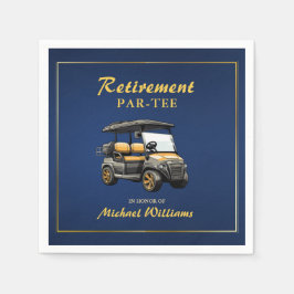 Guardanapo De Papel Tema de Golfe Elegante da aposentadoria Carrinho A