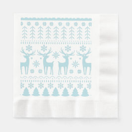 Guardanapo De Papel Tema de inverno da Arte Popular do Ártico