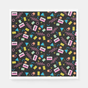 Guardanapo De Papel Tema de Parte Retroativa do anos 80 dos Oitenta Co