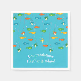 Guardanapo De Papel Tema de peixe Chá de fraldas de pesca para pescado