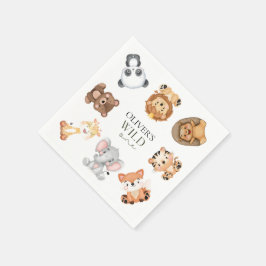 Guardanapo De Papel tema de safari selvagem para primeiro aniversário