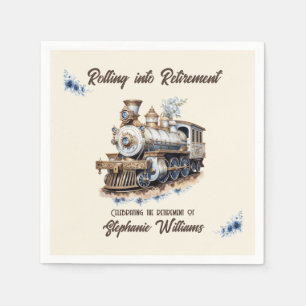 Guardanapo De Papel Tema de Viagem fora de uso que passa para o trem d