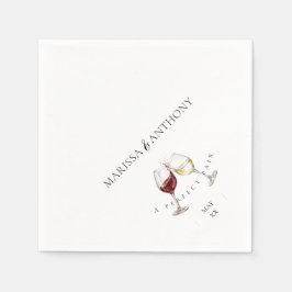 Guardanapo De Papel Tema de Vidro de Vinho de Par Perfeito para Festa 