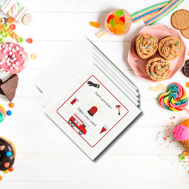 Guardanapo De Papel Tema do Bombeiro White Livro Bilíngue Nápoles