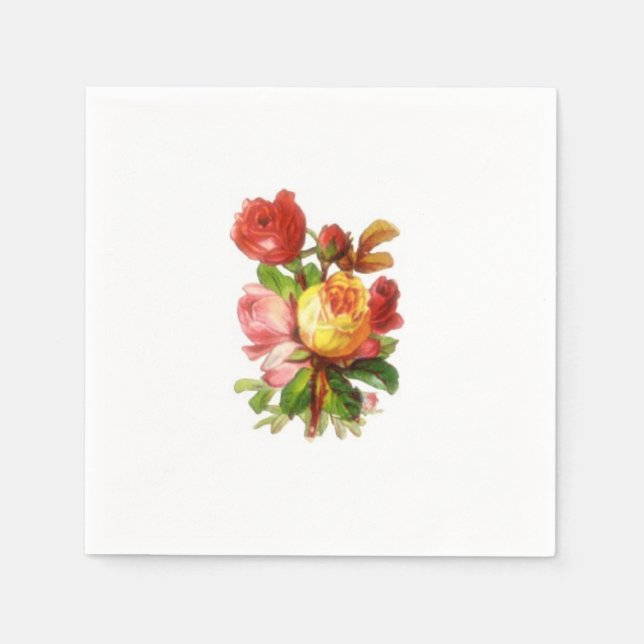 Guardanapo De Papel Tema do Partido do Tea em Inglês - Rosa (Frente)