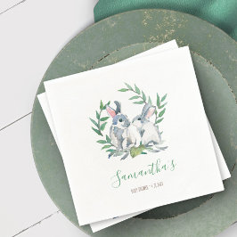 Guardanapo De Papel Tema do Partido primavera Bunny Watercolor Napkins