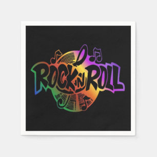 Guardanapo De Papel Tema musical do Rock & Roll Rainbow Napkins