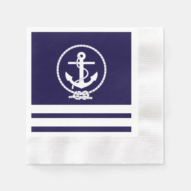 Guardanapo De Papel Tema Náutico Legal e Elegante (Frente)