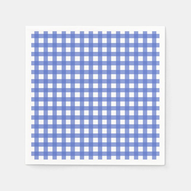 Guardanapo De Papel Tema Náutico - Papel Marinho Azul Gingham Nápoles (Frente)