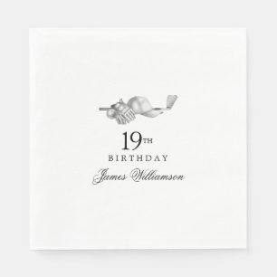 Guardanapo De Papel Tema personalizado de golfe da Festa de aniversári