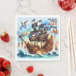 Guardanapo De Papel Tema Pirata Shiver My Timbers