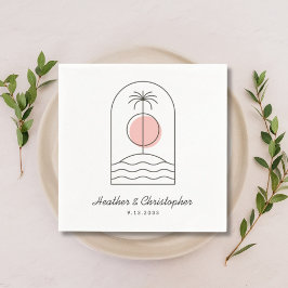 Guardanapo De Papel Tema Praia Casamento Napkins Cor Personalizada Nap