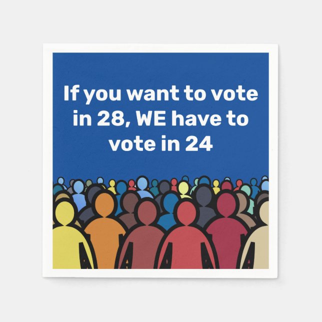 Guardanapo De Papel Temos de votar em 24 (Frente)