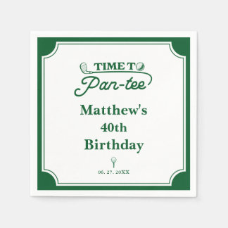 Guardanapo De Papel Tempo Moderno para Par-Tee Aniversário de Golfe Ma