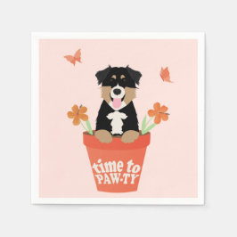 Guardanapo De Papel Tempo Para Um Cachorro Australiano Pawty