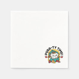 Guardanapo De Papel Tempo Puro! - Design de Natal para Gatos Festivos