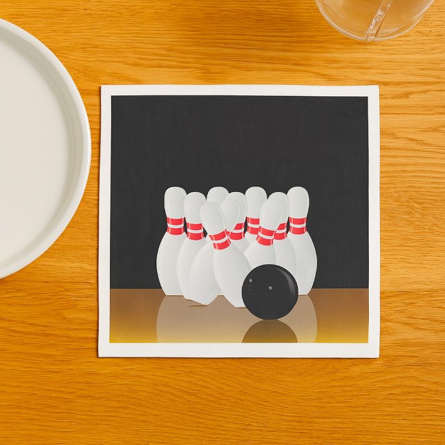 Guardanapo De Papel Ten Pin Bowling Strike (Criador carregado)
