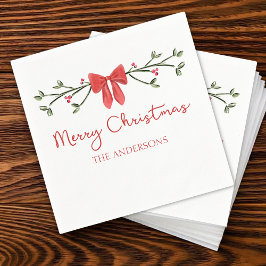 Guardanapo De Papel Tendência de Arco de Coquete de Natal Personalizad