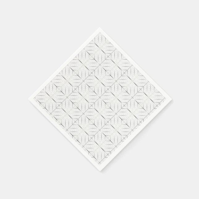Guardanapo De Papel Tendy Silver Geométrico Padrão Na moda (Canto)