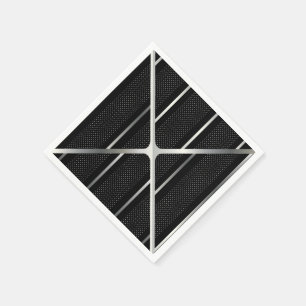 Guardanapo De Papel Tendy Silver Geométrico Padrão Na moda