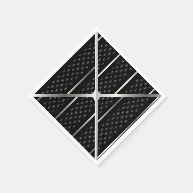Guardanapo De Papel Tendy Silver Geométrico Padrão Na moda (Canto)