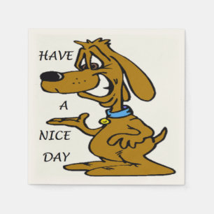 GUARDANAPO DE PAPEL "TENHA UM BOM DIA" CACHORRO