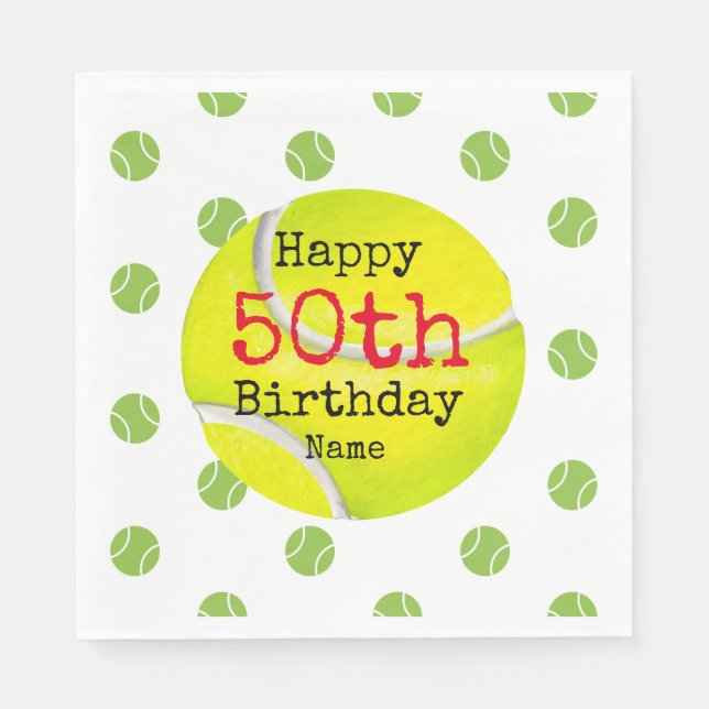 Guardanapo De Papel Tênis 50º Aniversário com tênis e número (Frente)