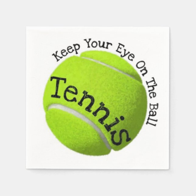 Guardanapo De Papel Tênis Cotação Mantenha Seu Olho No Papel Da Bola (Frente)