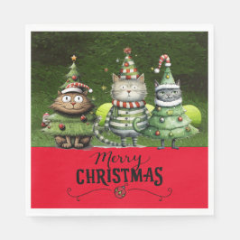 Guardanapo De Papel Tênis de Natal para Jogador que ama Gato