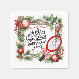 Guardanapo De Papel Tênis Natal e Leitura do Jogador de Ano Novo