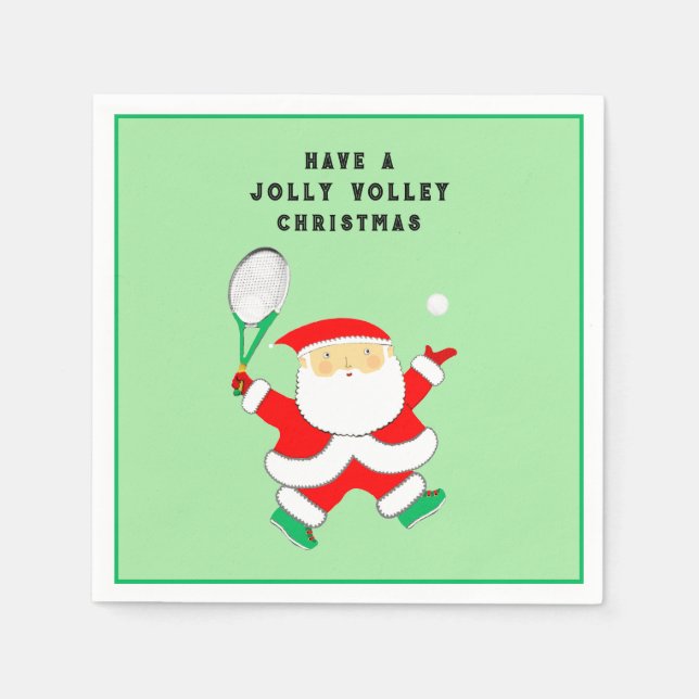 Guardanapo De Papel Tennis Christmas Holiday Party (Frente)