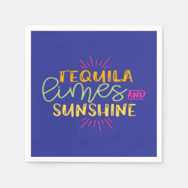 Guardanapo De Papel Tequila Limões Sol Mexicano Festa Divertida