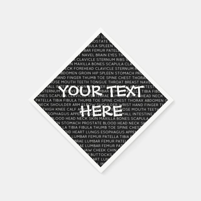 Guardanapo De Papel Terminologia Médica Personalizada Napkins (Canto)