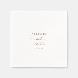 Guardanapo De Papel Terra Cotta Simple Wedding