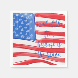 Guardanapo De Papel Terra da Bandeira Americana dos Libertados