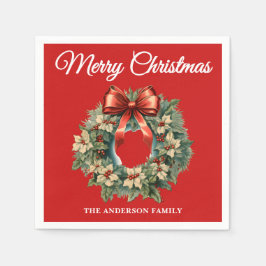 Guardanapo De Papel Terra de Natal Elegante Watercolor