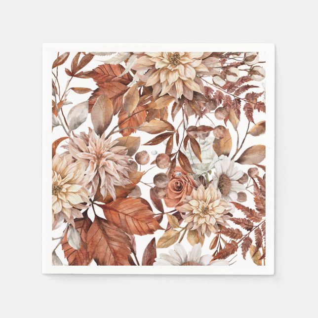 Guardanapo De Papel Terracotta Autumn Paper Napkin (Frente)