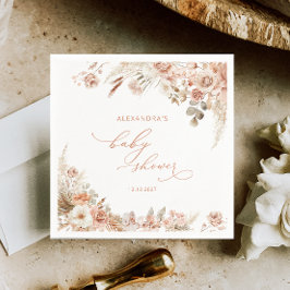 Guardanapo De Papel Terracotta Boho Pampas Papel de Grass Napkin