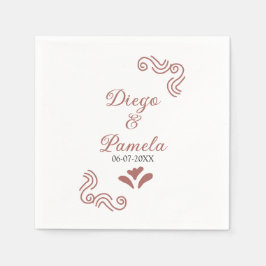 Guardanapo De Papel Terracotta casal de casamento russo negro em Espan