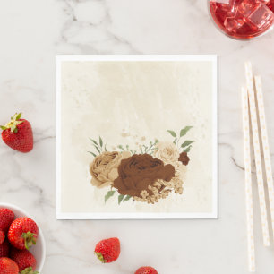 Guardanapo De Papel terracotta Earth tone casamento floral